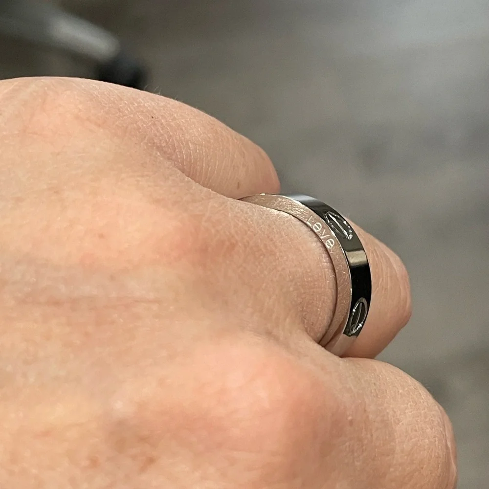 NEW CLASSIC MODEL SCREW RING LOVE BAND RING - Picture 8 of 15